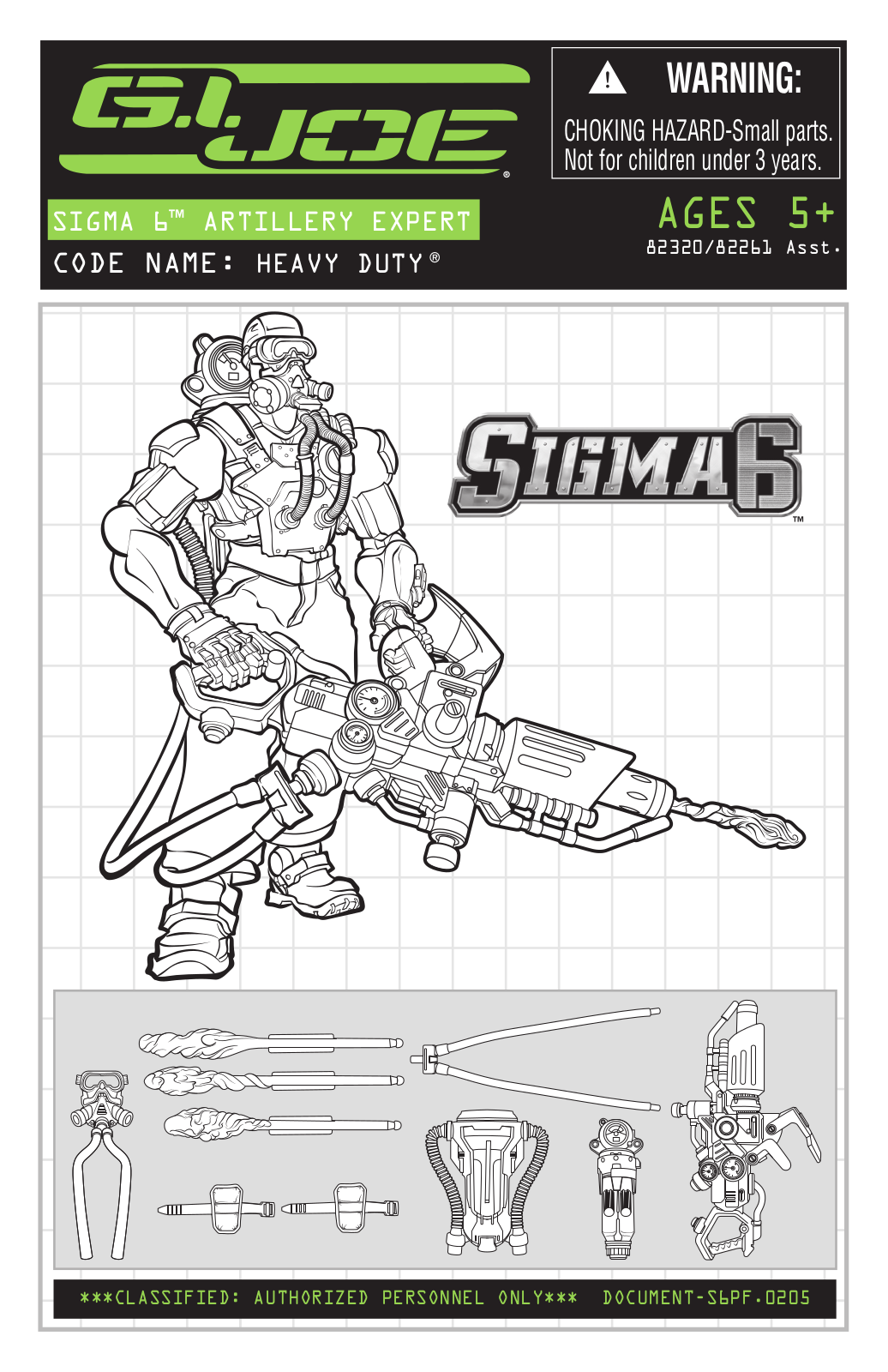 HASBRO GI Joe Sigma 6 Artillery Expert User Manual