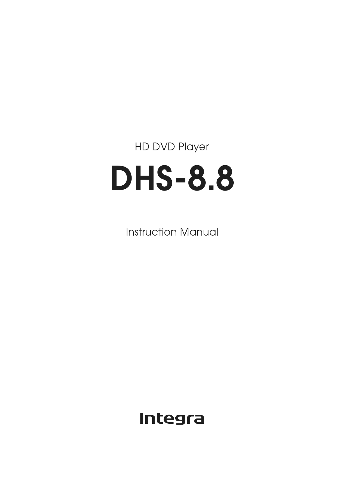 Onkyo DHS-8.8 Owners Manual