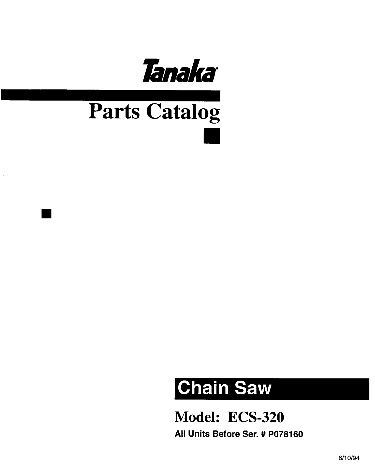 Tanaka ECS-320 User Manual