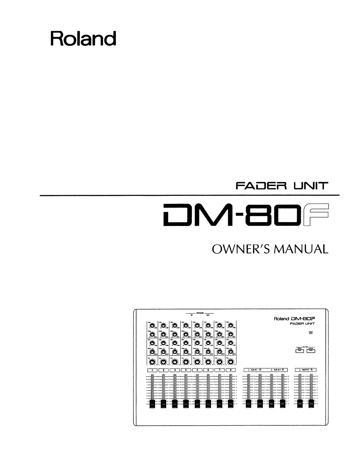 Roland Corporation DM-80F Owner's Manual