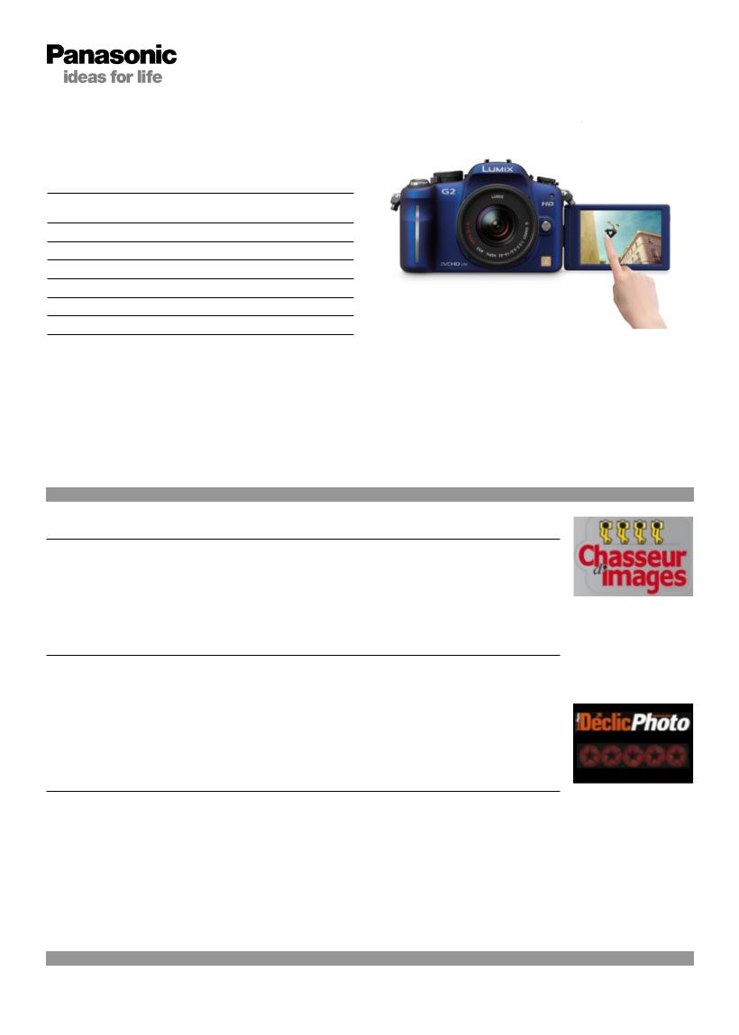 Panasonic LUMIX G2 BROCHURE