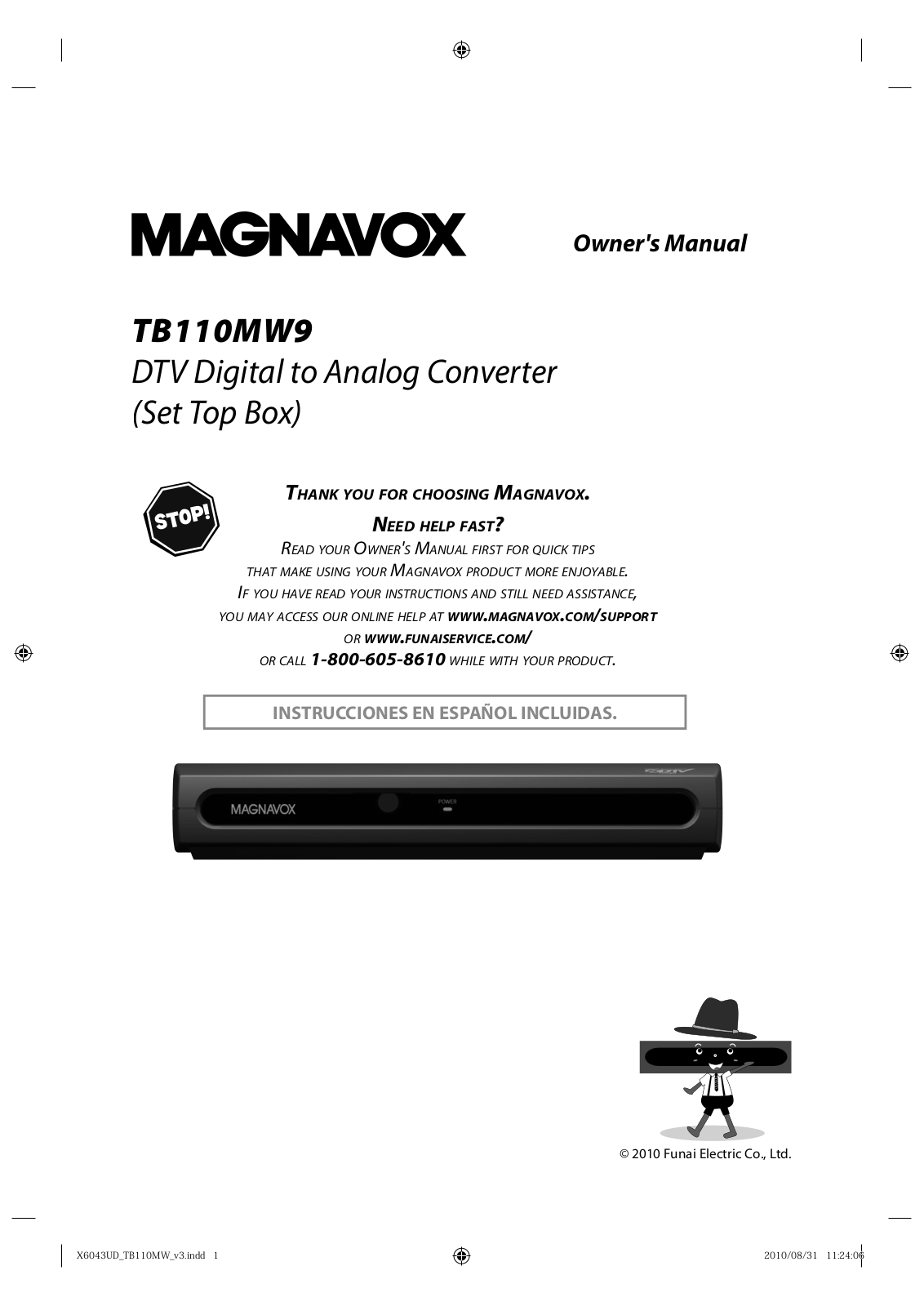 FUNAI TB110MW9 User Manual