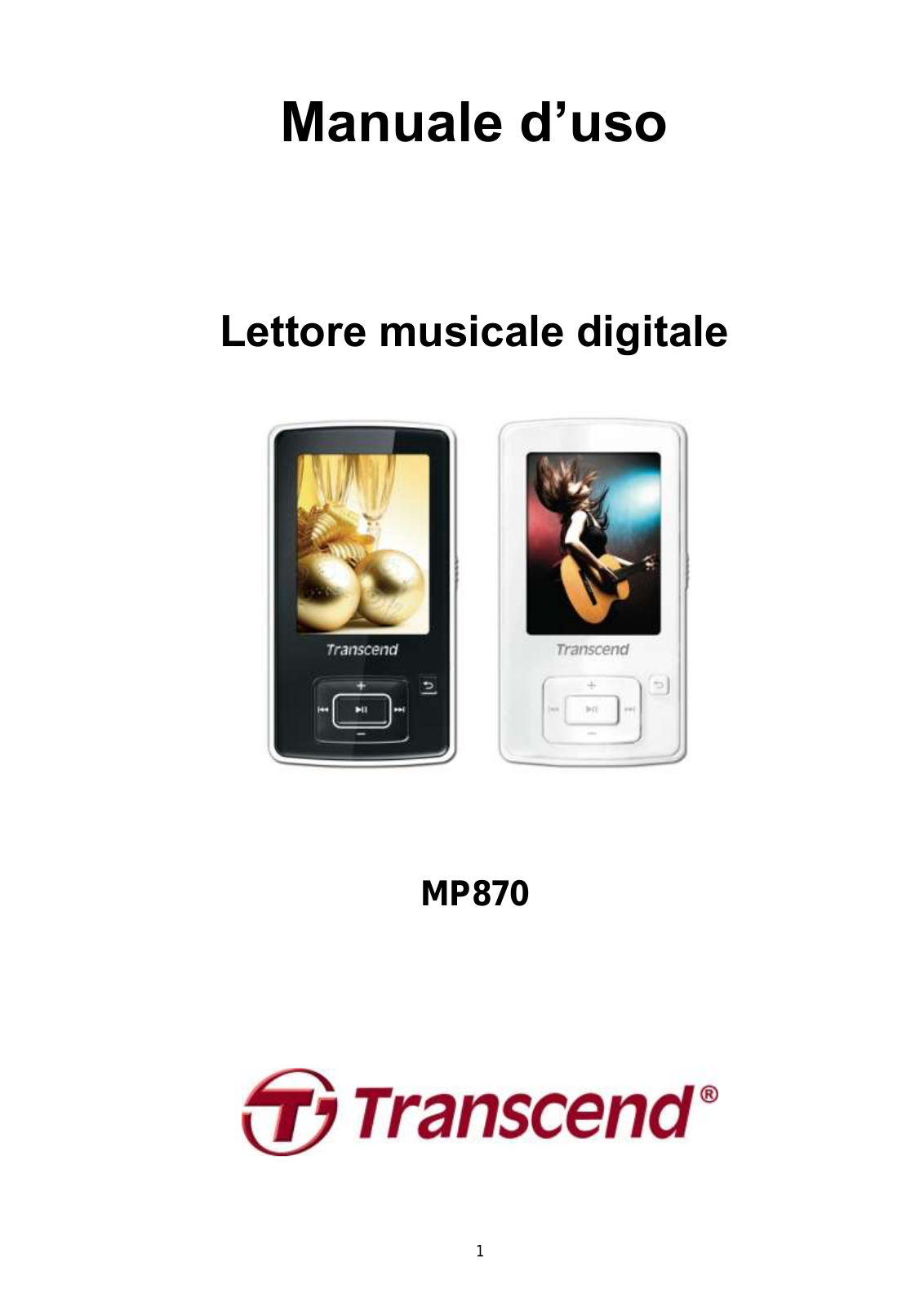 Transcend MP870 User Manual