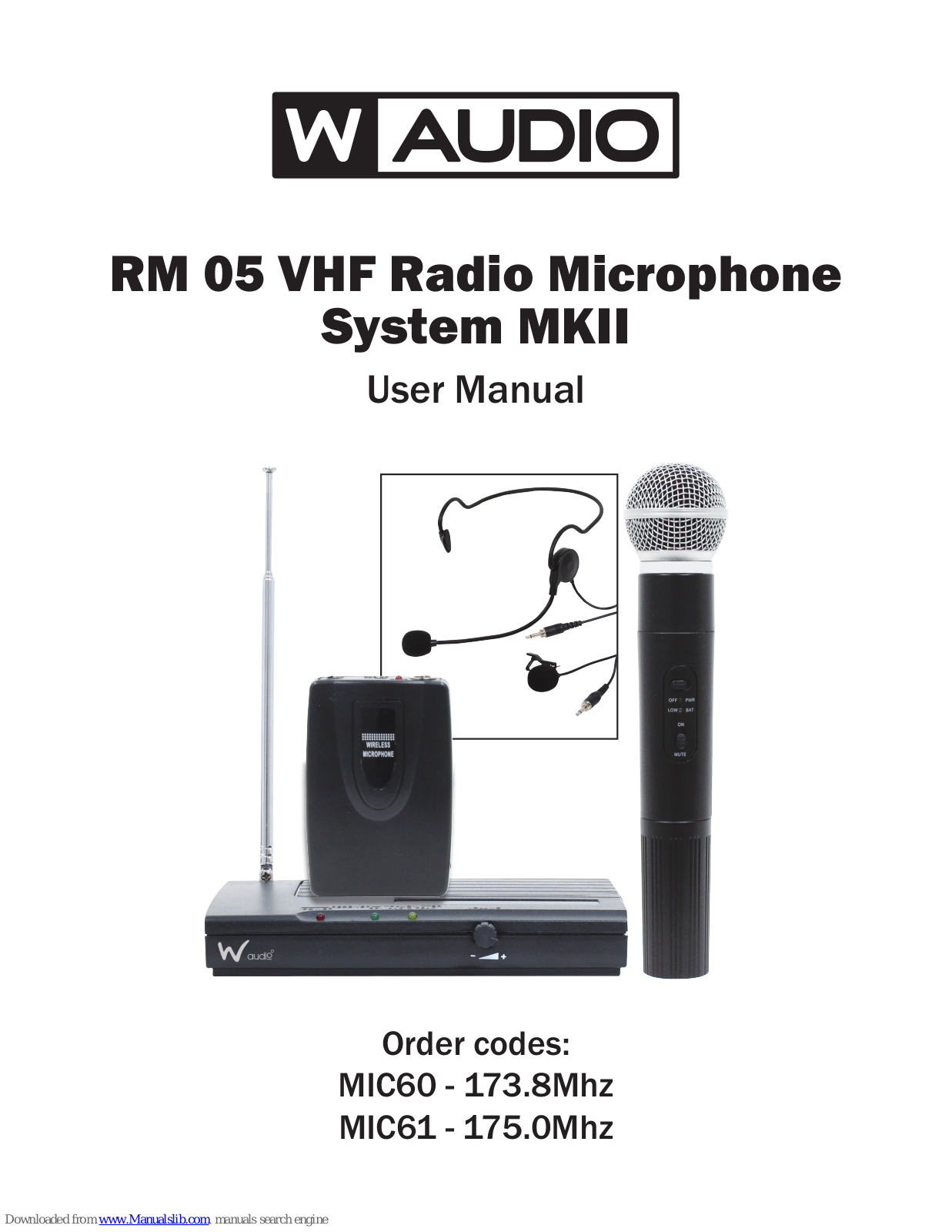 W Audio RM 05 MKII, MIC65, MIC64 User Manual