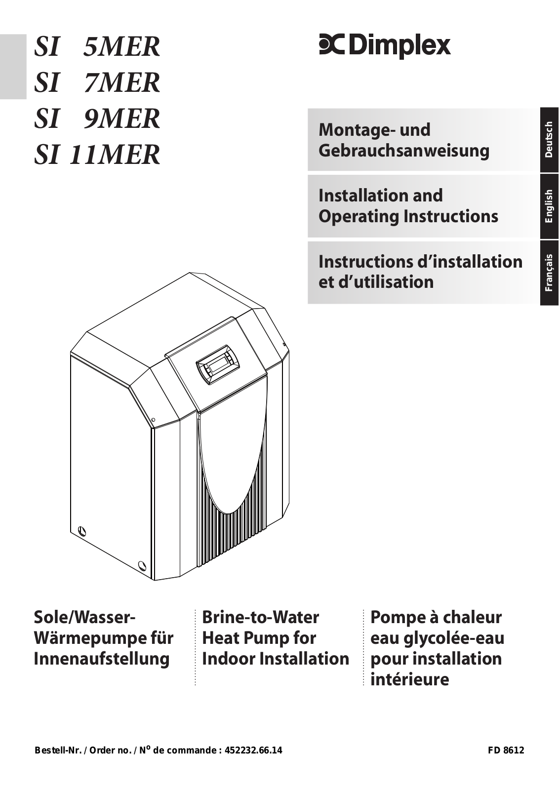 Dimplex SI7MER, SI 5MER, SI 11MER, SI 9MER User Manual