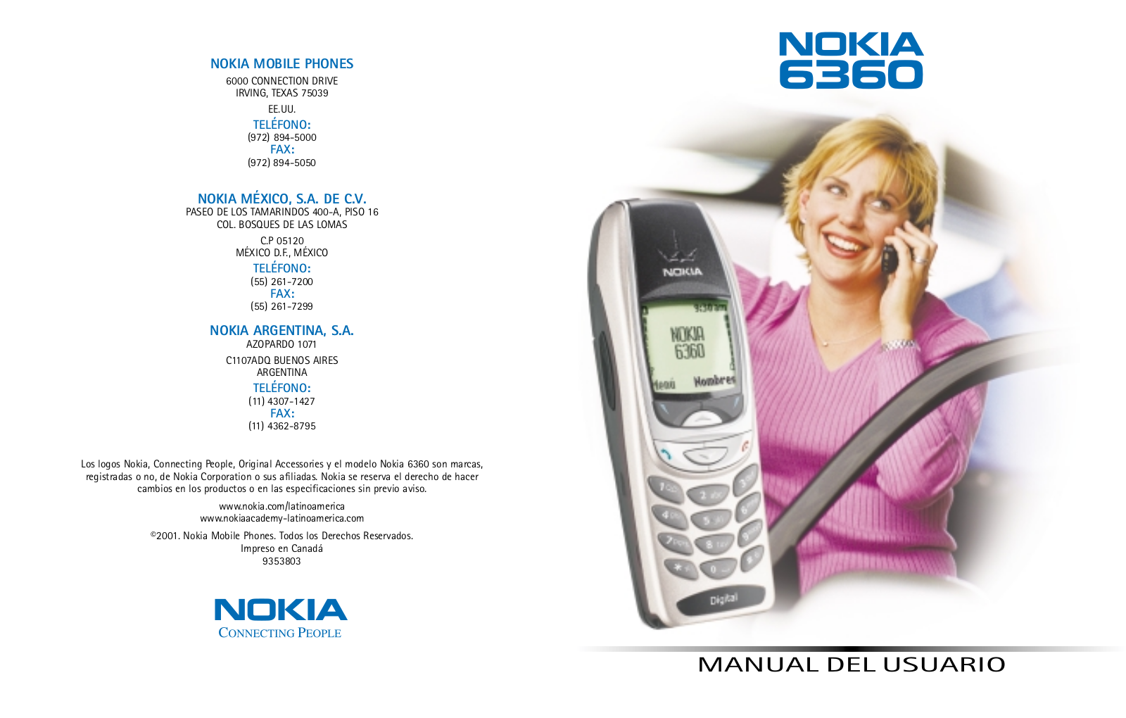 Nokia 6360 User Manual
