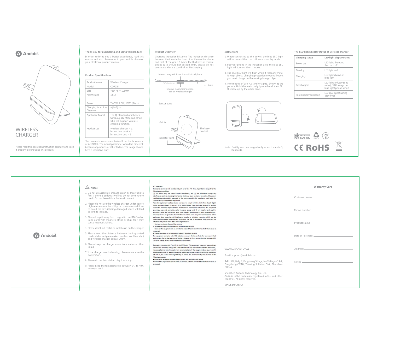 Andobil Technology CDRZ44 user manual