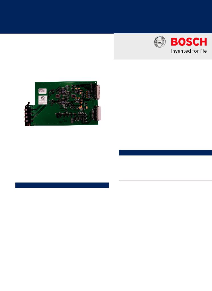Bosch D6641 Specsheet