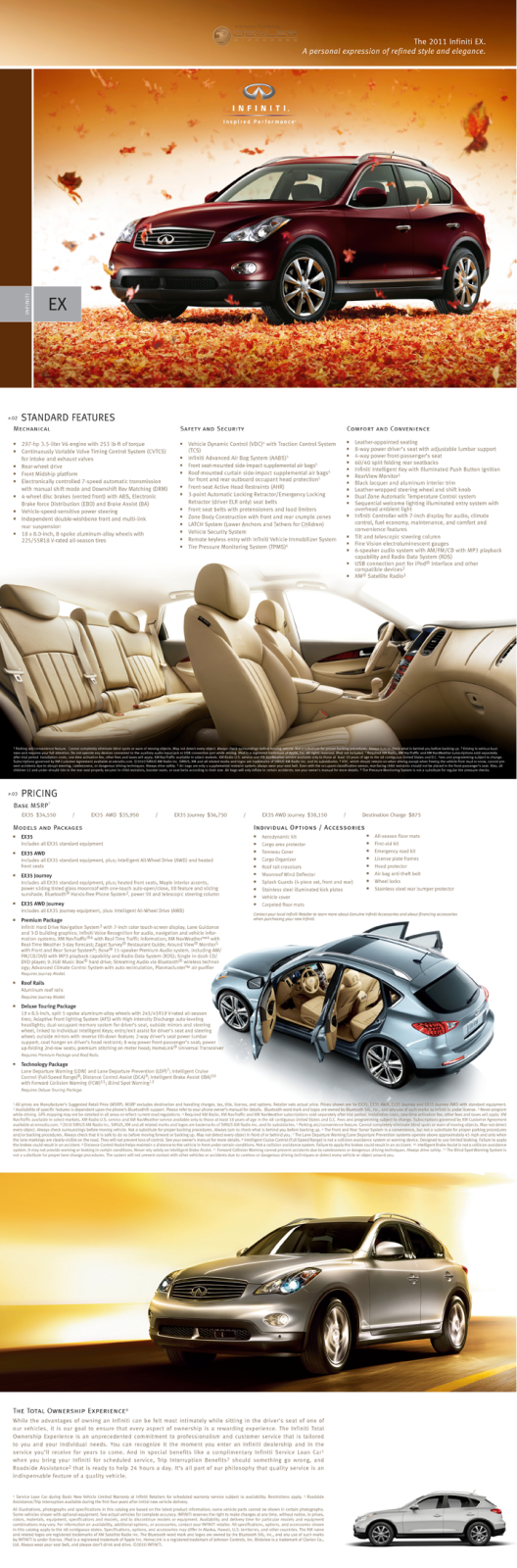 Infiniti Ex 2011 Owner's Manual