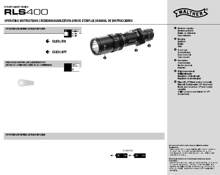 Walther RLS 400 User manual