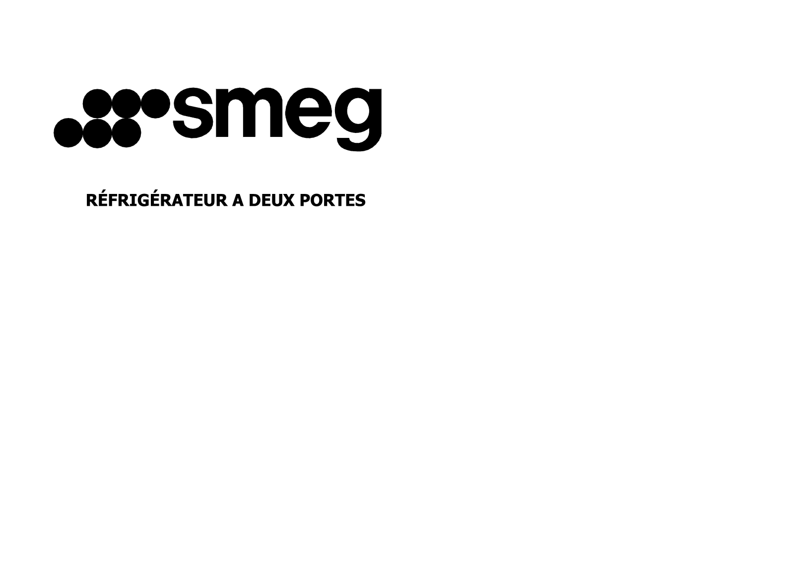 SMEG FD238AF1 User Manual