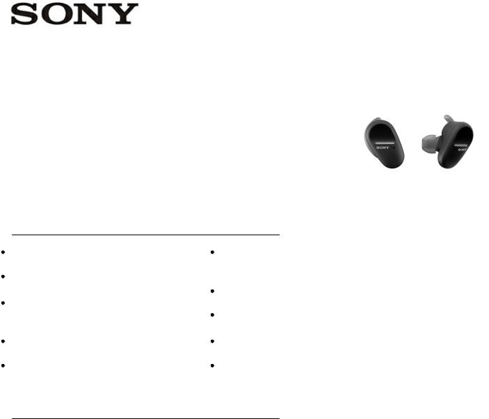 Sony WFSP800N Specification Sheet