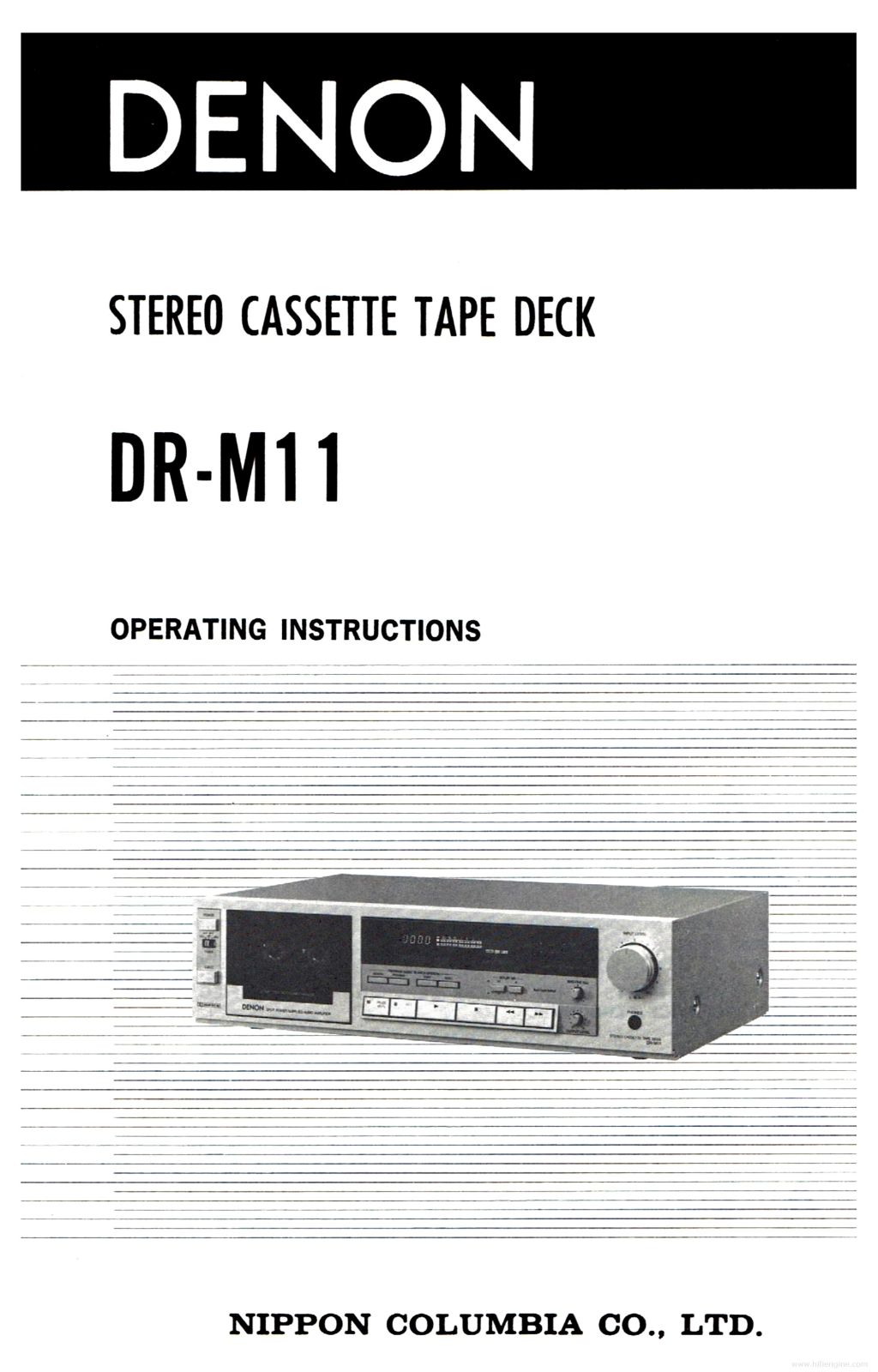 Denon DR-M11 Operating Instructions Manual