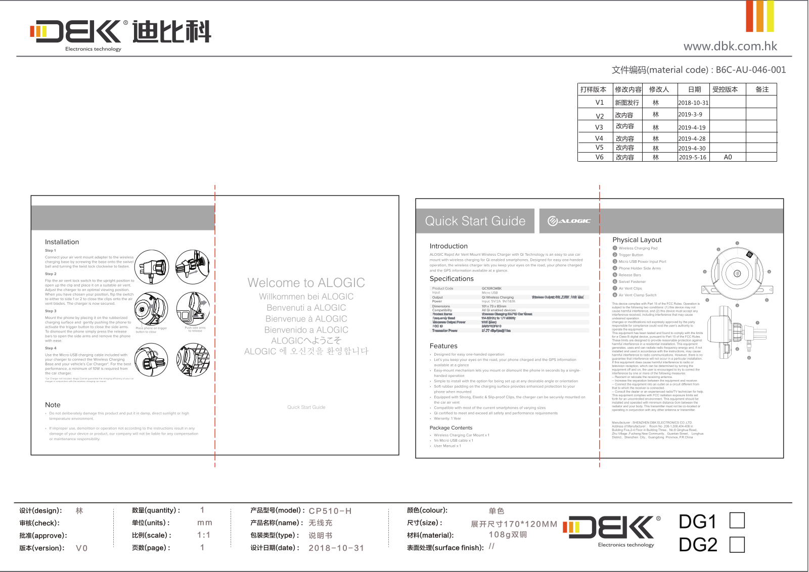 DBK ELECTRONICS CP510 User Manual