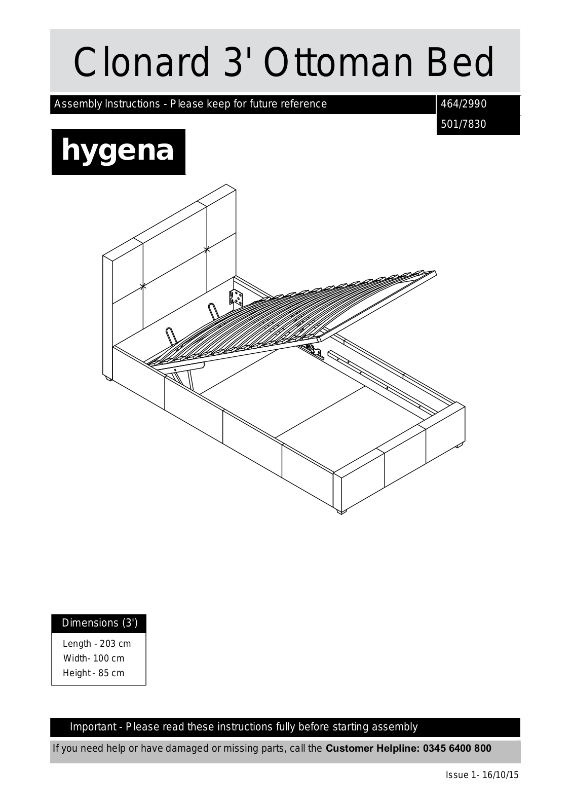 Hygena 4642990, 5017830 Instruction manual