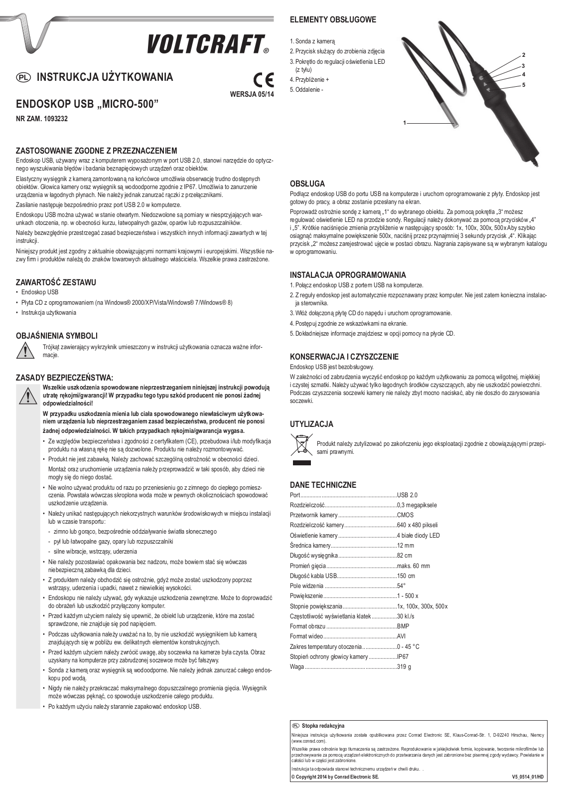 VOLTCRAFT MICRO-500 User guide