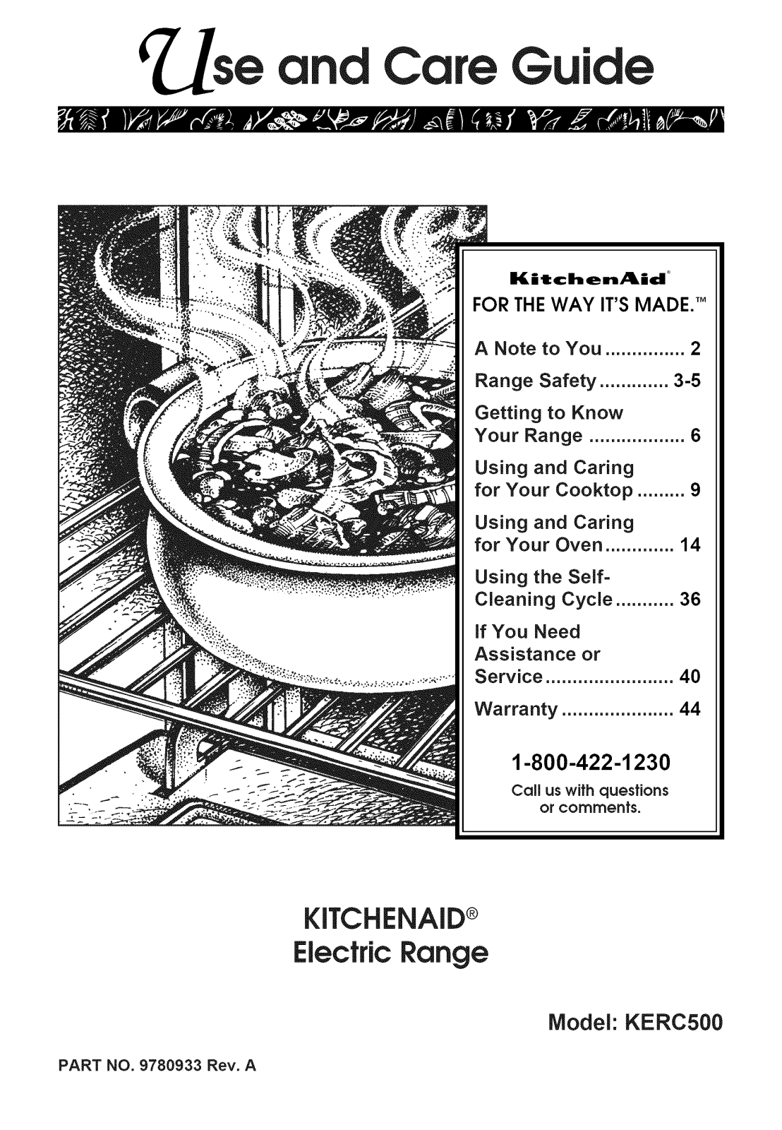 KitchenAid KERC500YWH1, KERC500YBL1, KERC500YAL1, KERC500YWH5, KERC500YWH4 Owner’s Manual