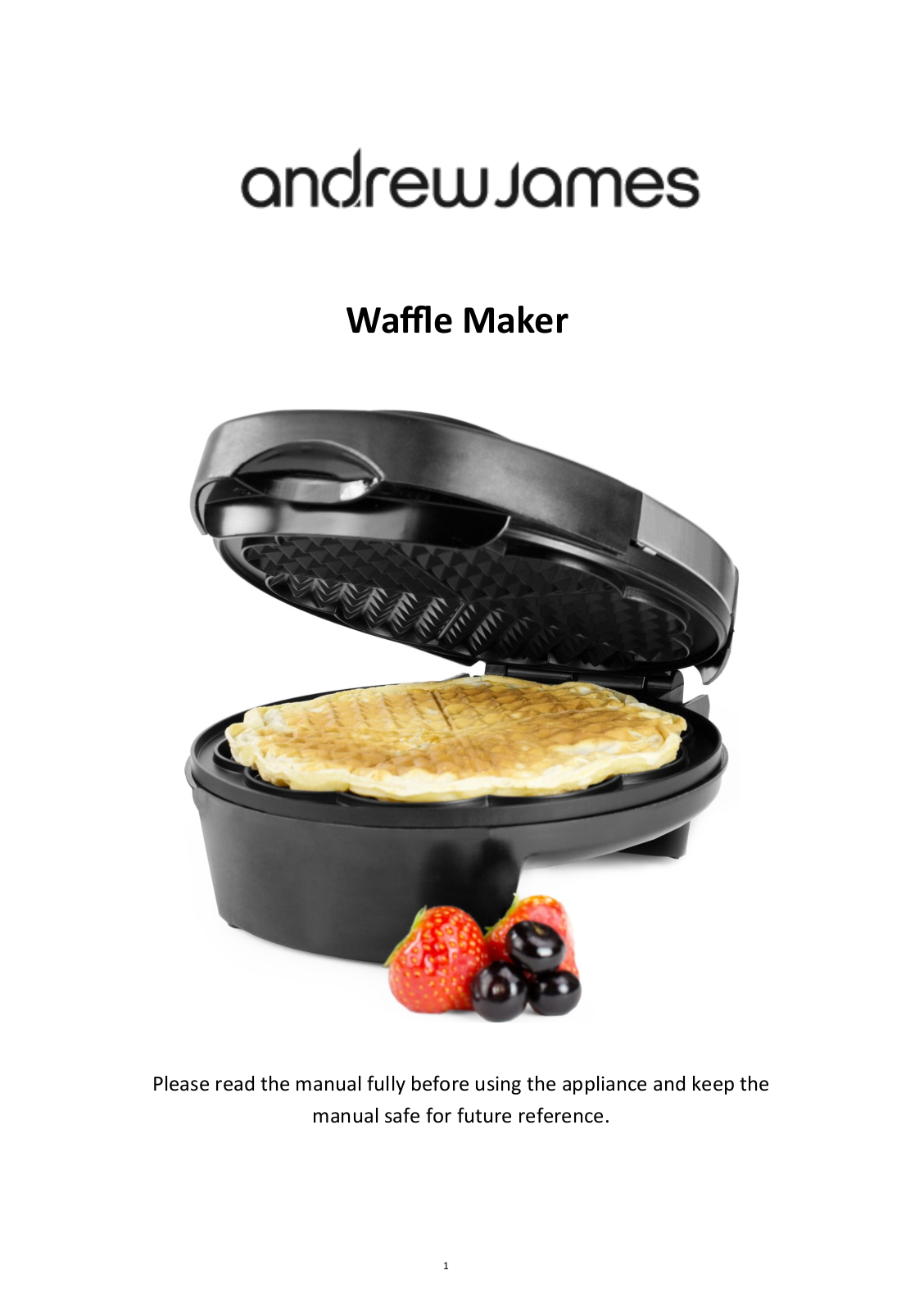 Andrew James Deluxe Waffle Maker User Manual