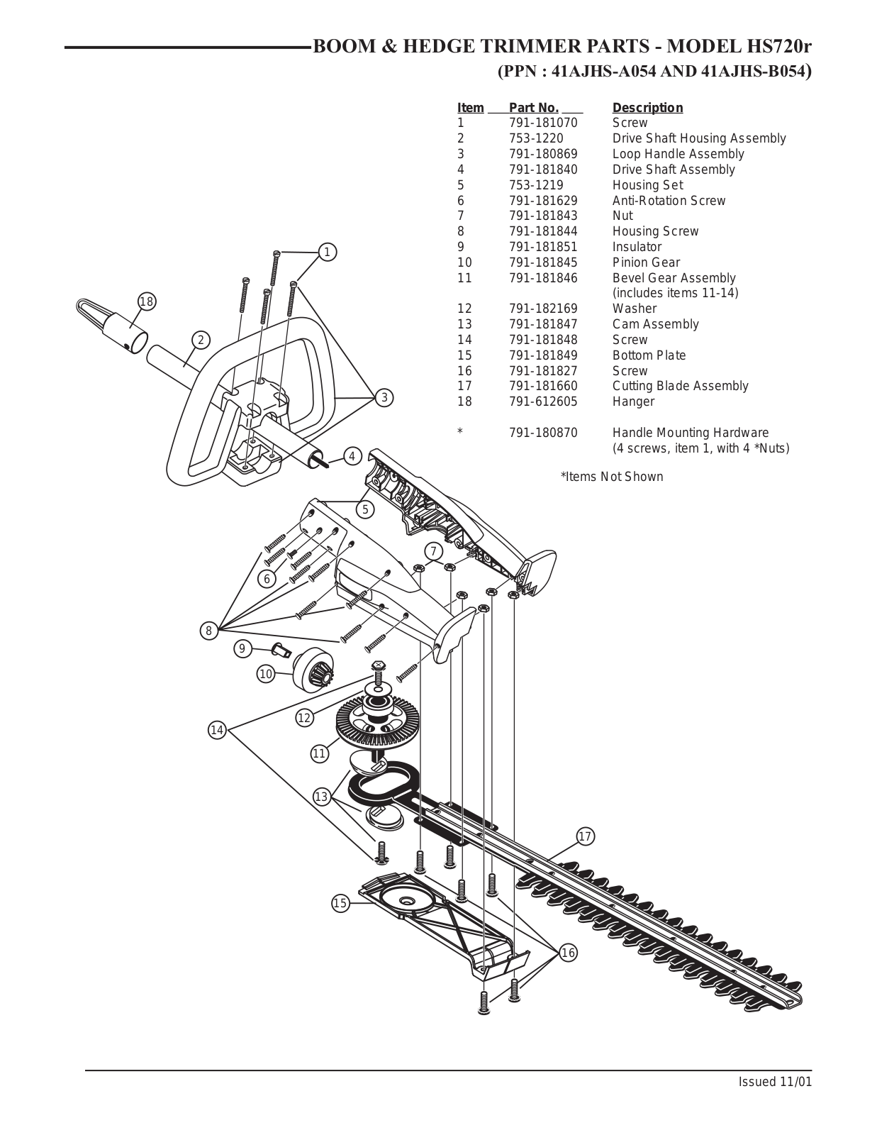 Ryobi HS720 User Manual