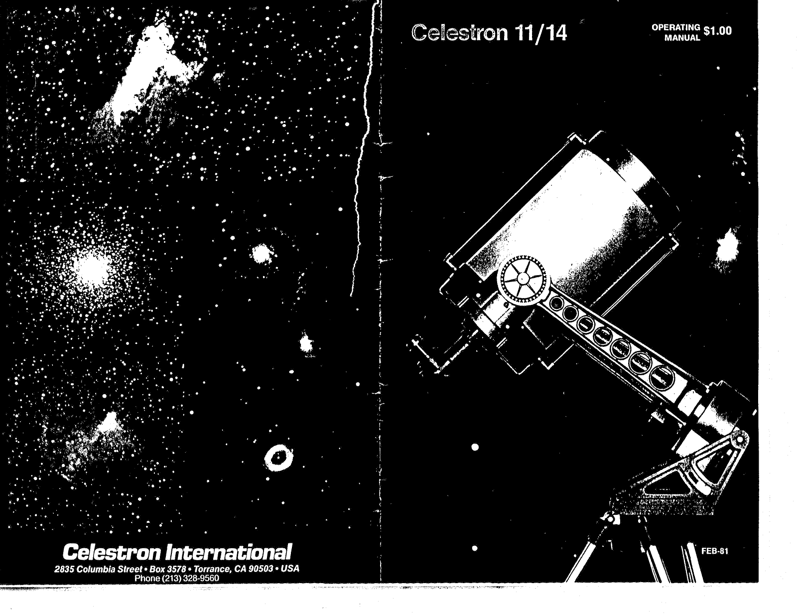 Celestron 14, 11 User Manual