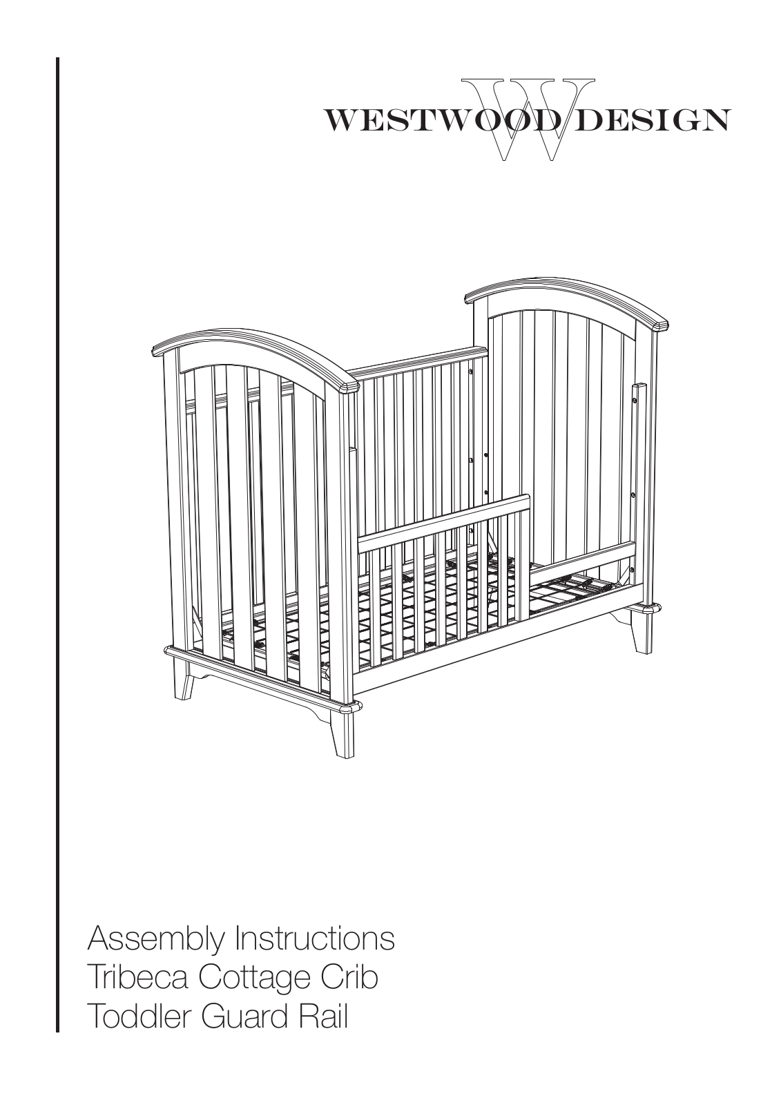 Westwood Design Tribeca Cottage Crib Guard Rail Kit User Manual