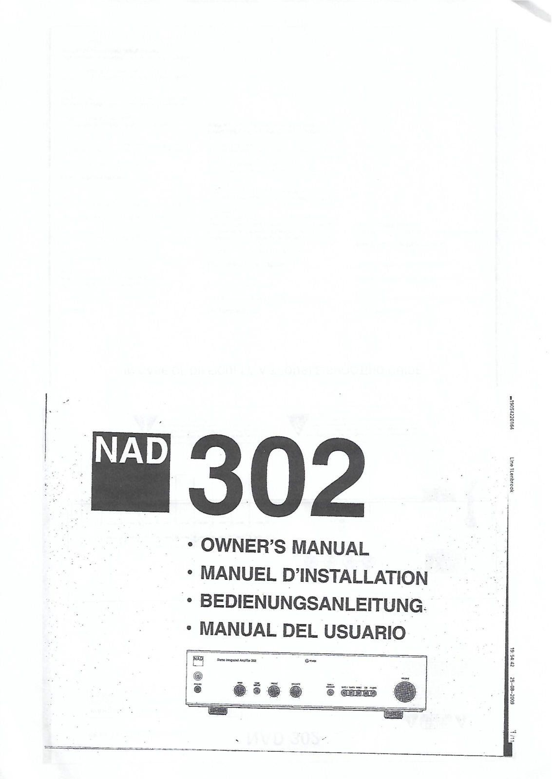 NAD 302 User Manual