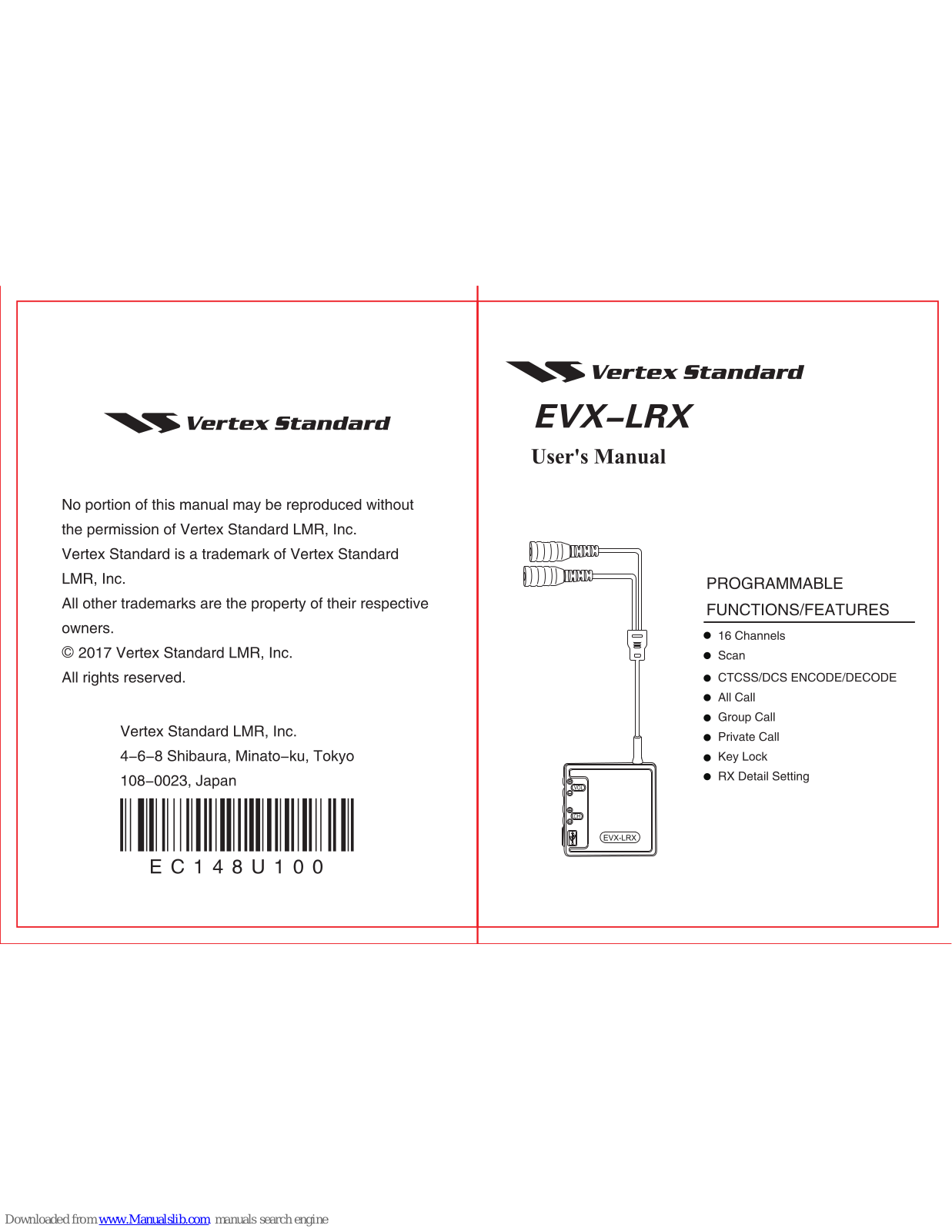 Vertex Standard EVX-LRX User Manual