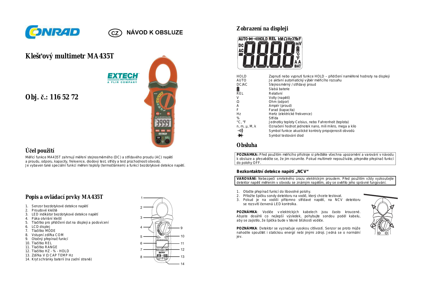 Extech MA435T User guide