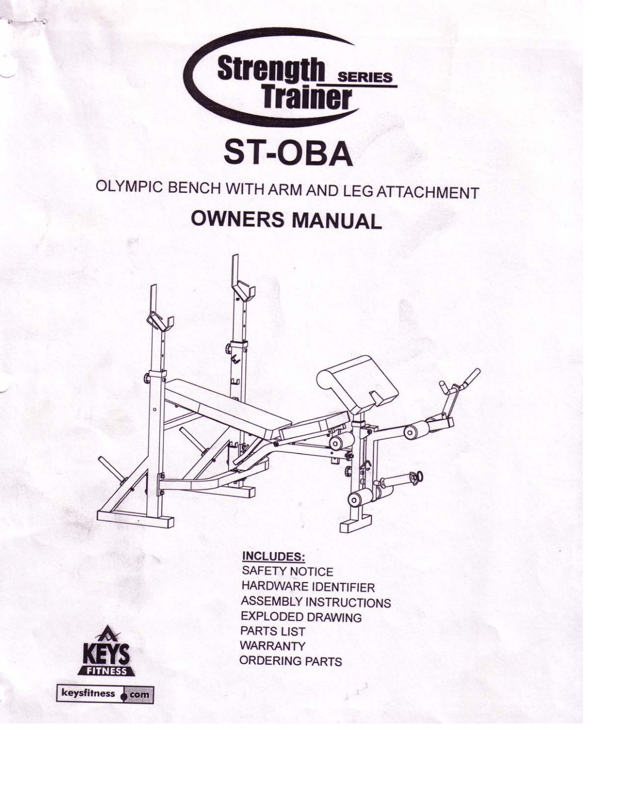 Keys Fitness ST-OBA User Manual