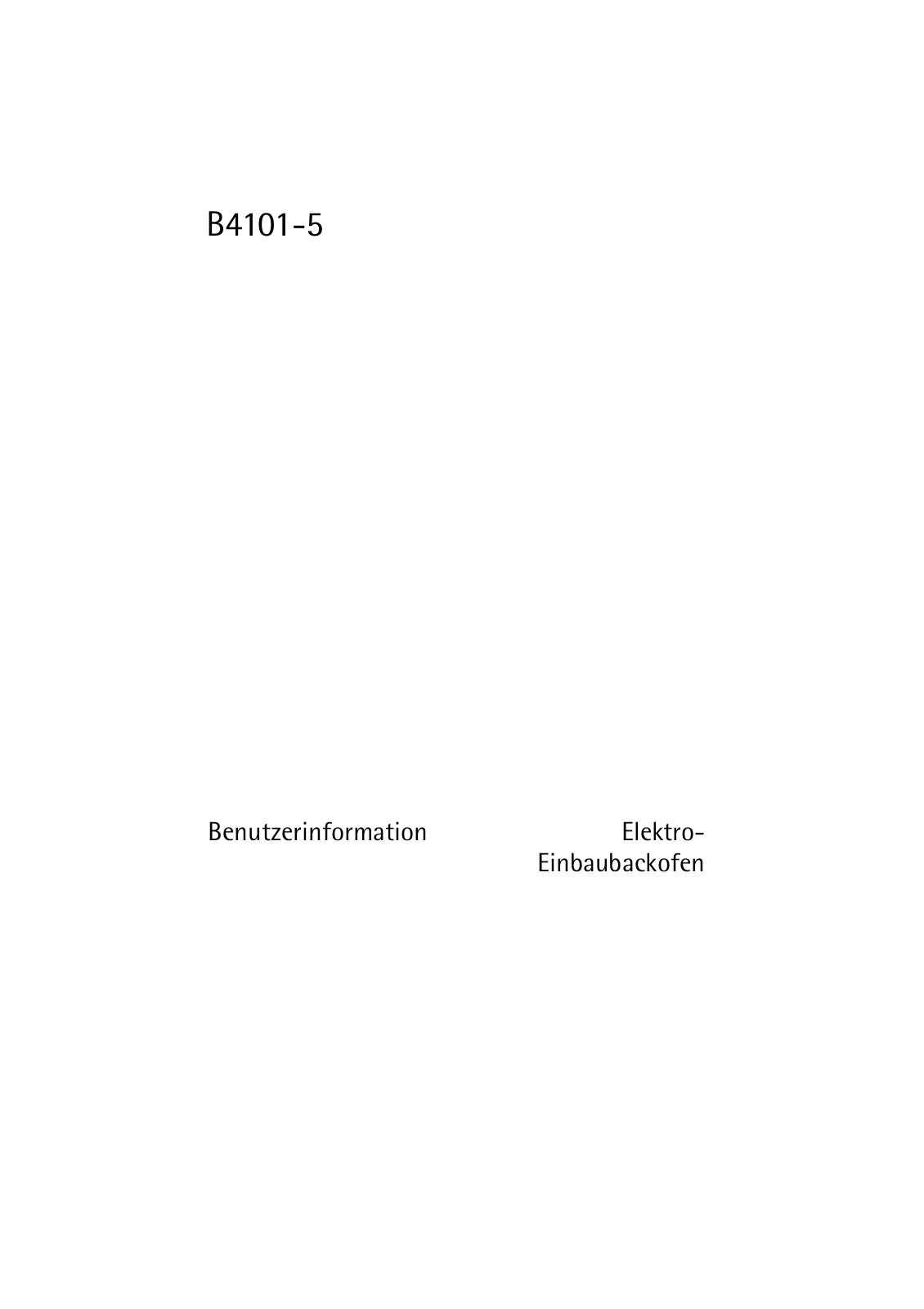 AEG B4101-5-D, B4101-5-W, B4101-5-M User Manual - ManualMachine.com