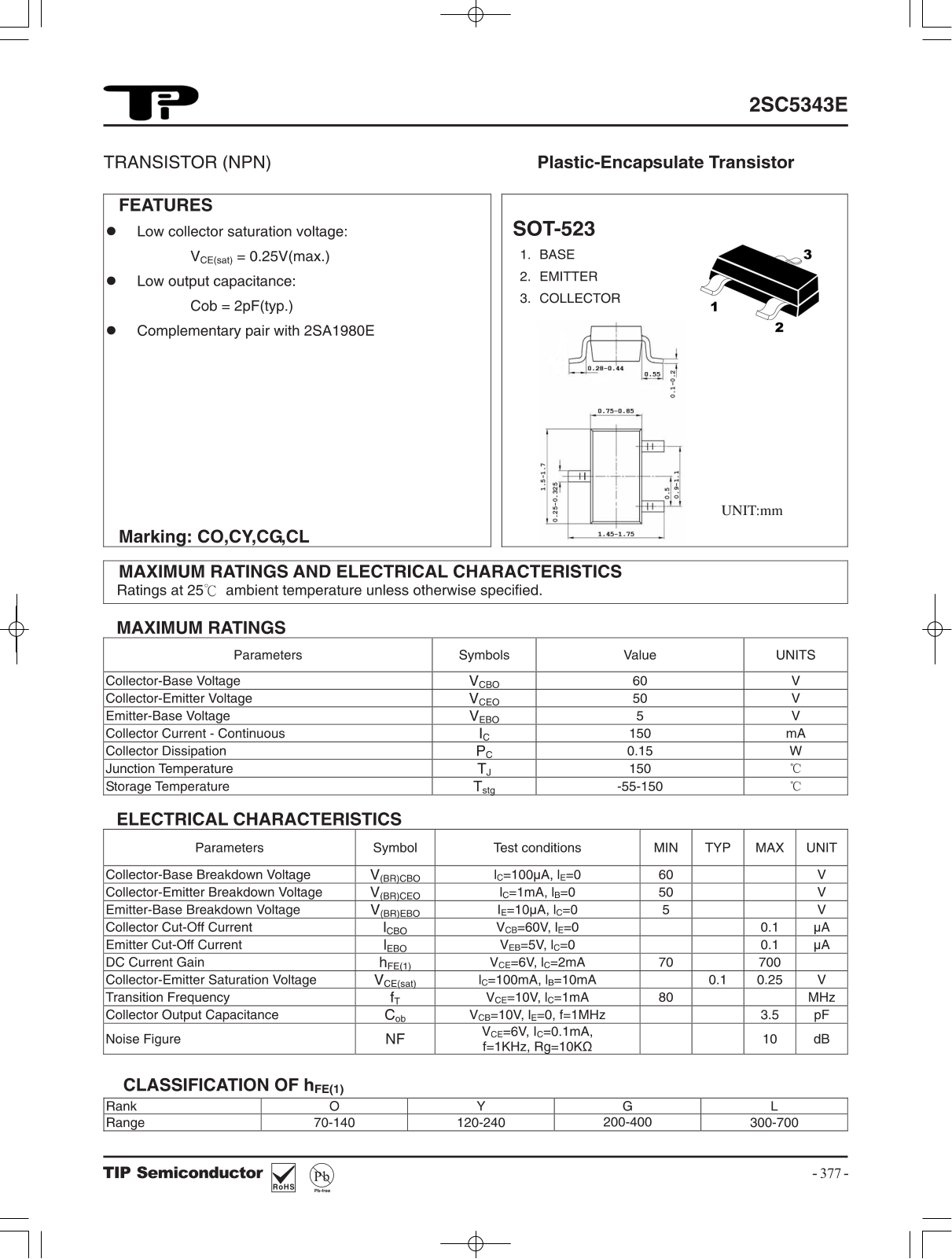 TIP 2SC5343E Schematic