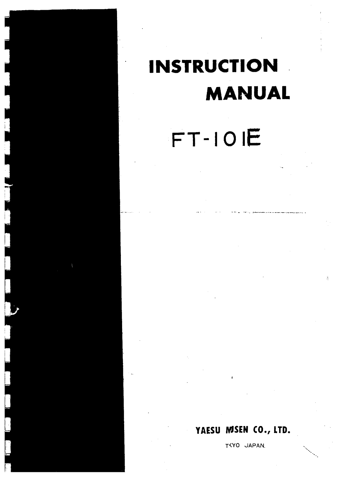 Yaesu FT-101E Service manual