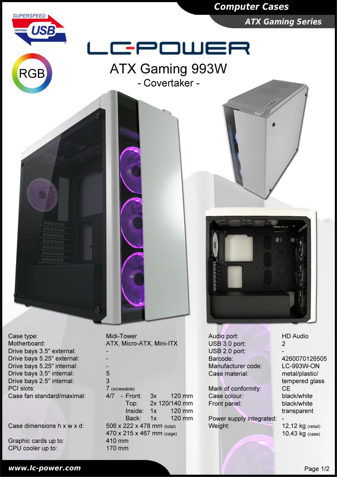 LC-Power LC-993W-ON User Manual