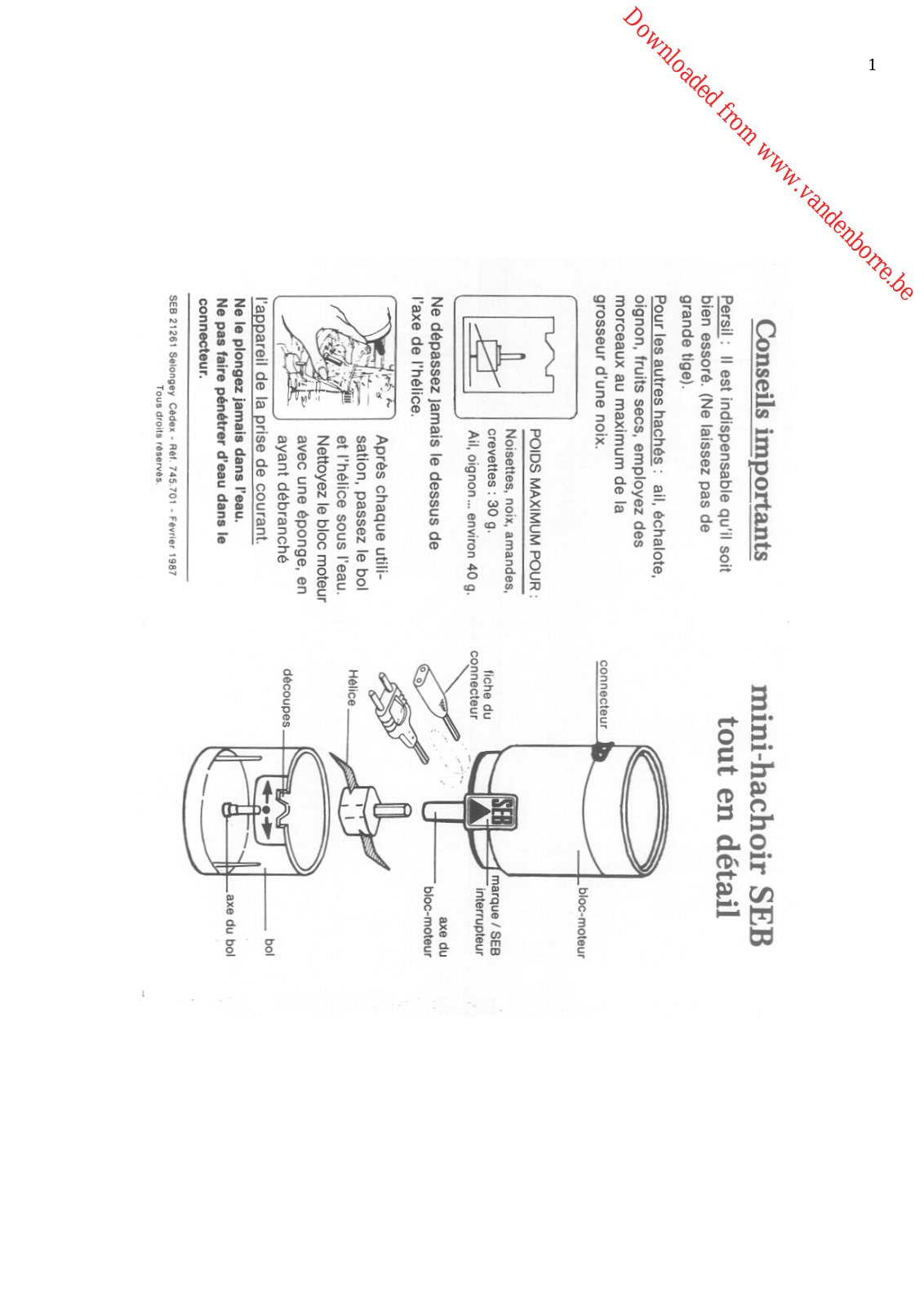 SEB VALENTIN User Manual