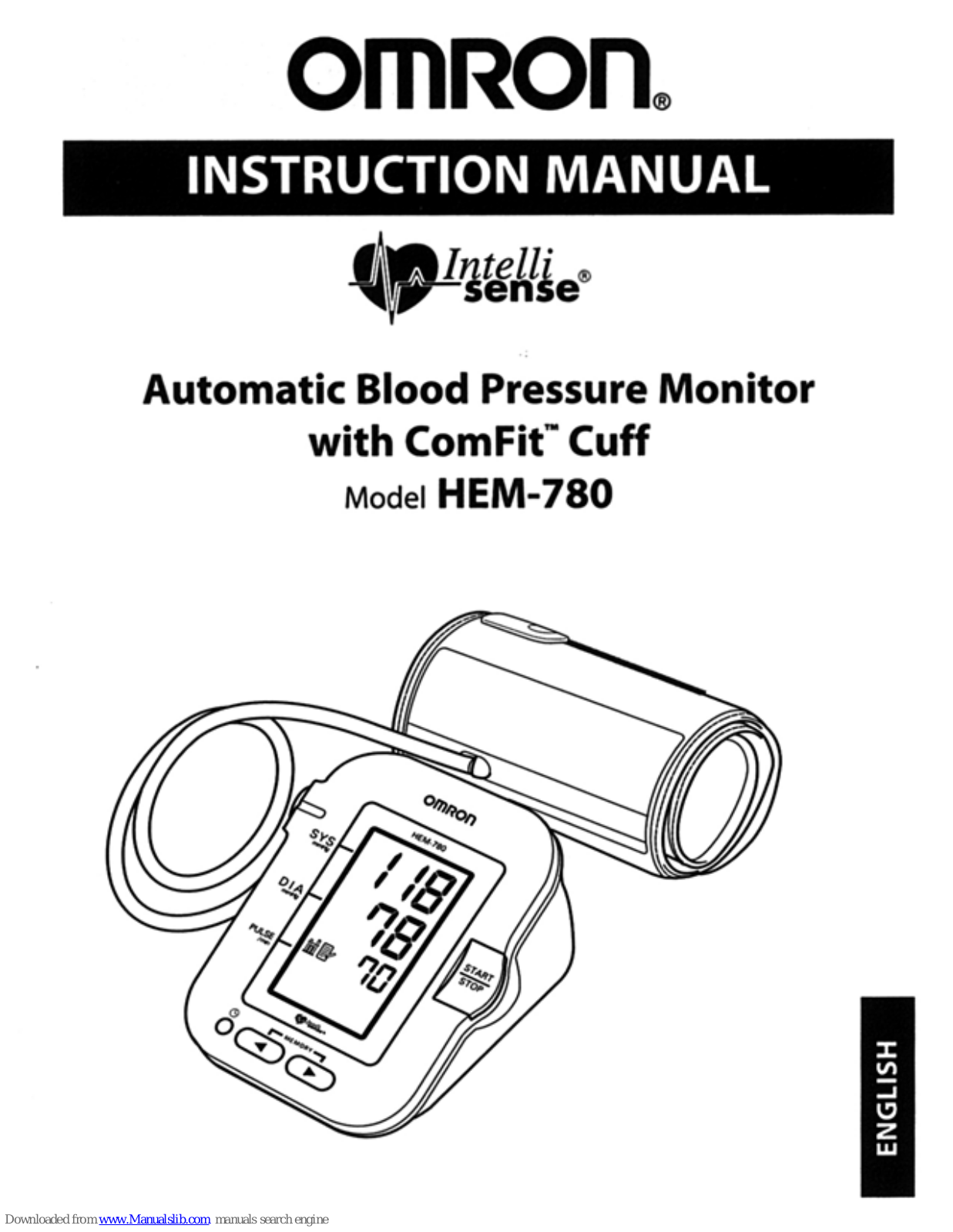 Omron INTELLI-SENSE HEM-780 Instruction Manual