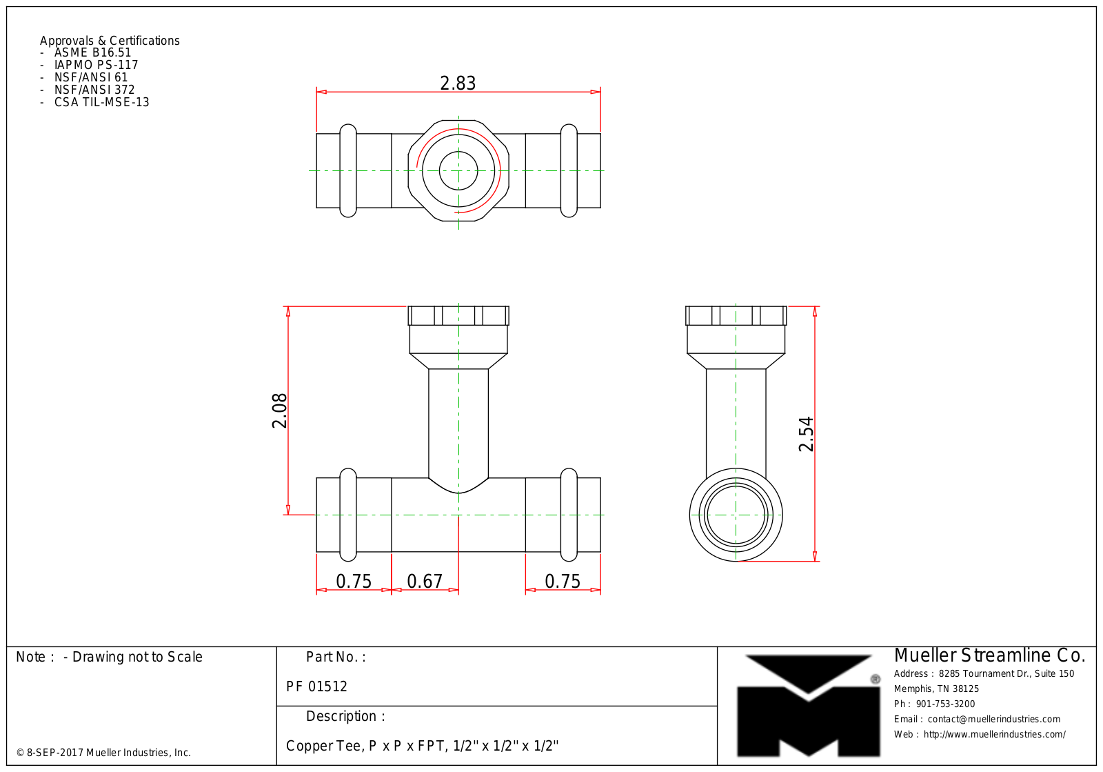 Mueller Streamline PF 01512 Cad Drawing - ManualMachine.com