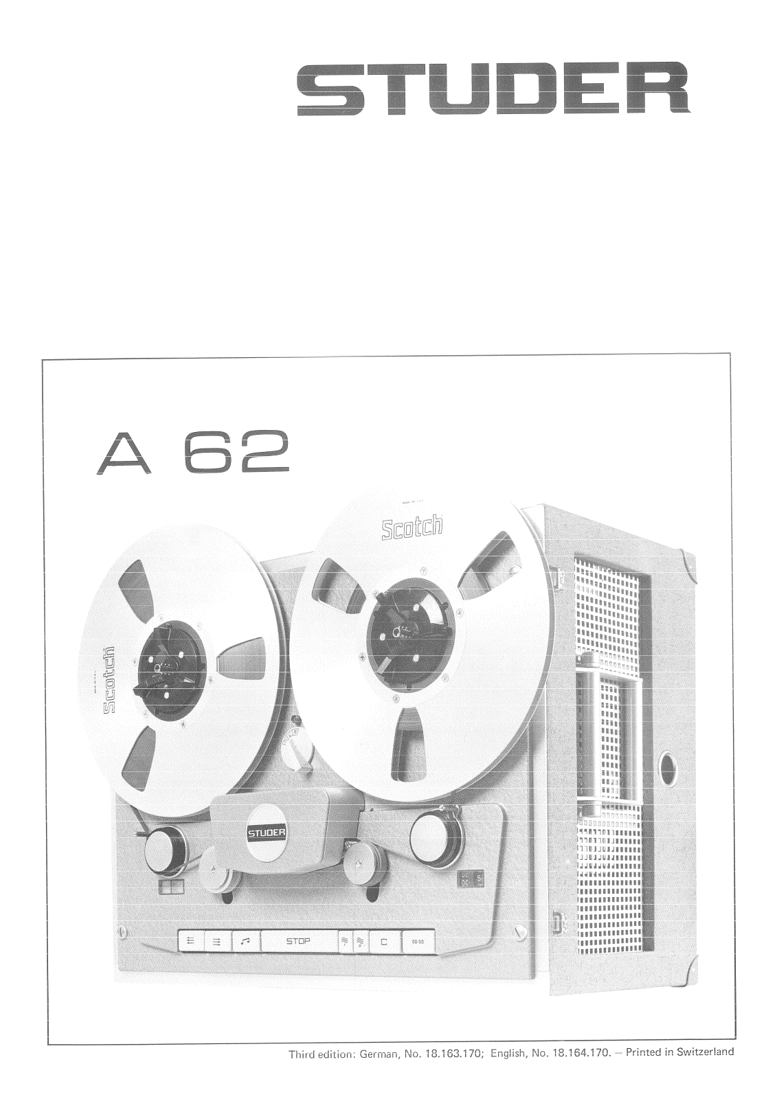 Studer A62 User Manual