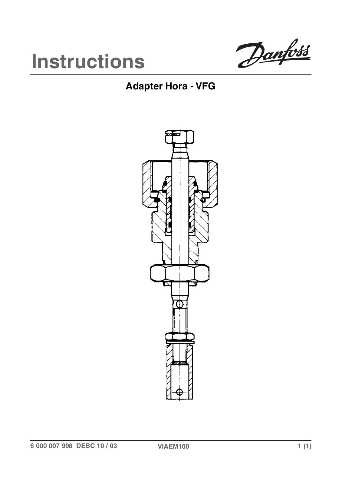 Danfoss Adapter Hora Installation guide