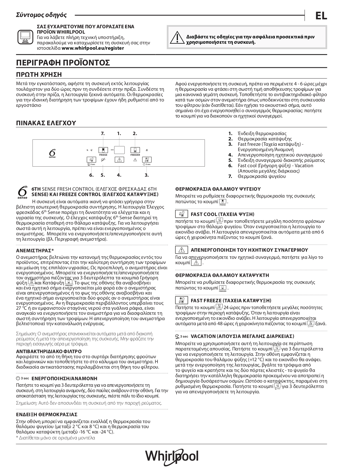 ARISTON LFO3C22 Daily Reference Guide