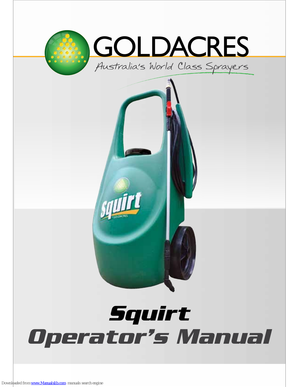 Goldacres Squirt Operator's Manual