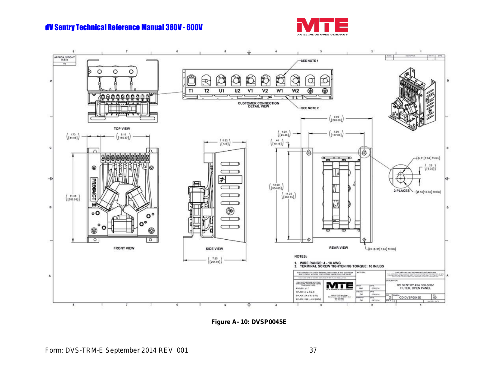 MTE DVSP0045E Technical Reference Manual