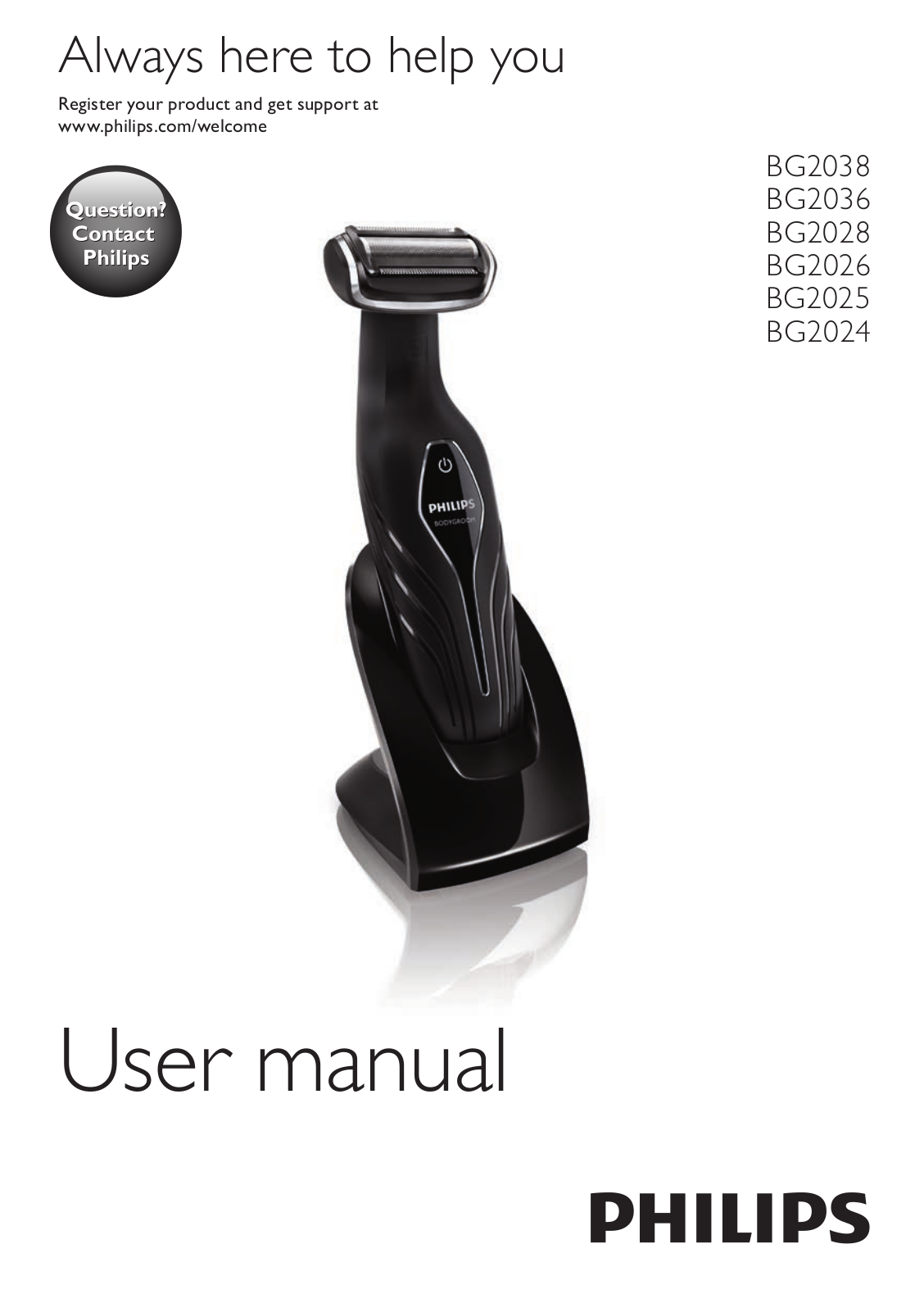 Philips BG2026, BG2028, BG2025 User Manual