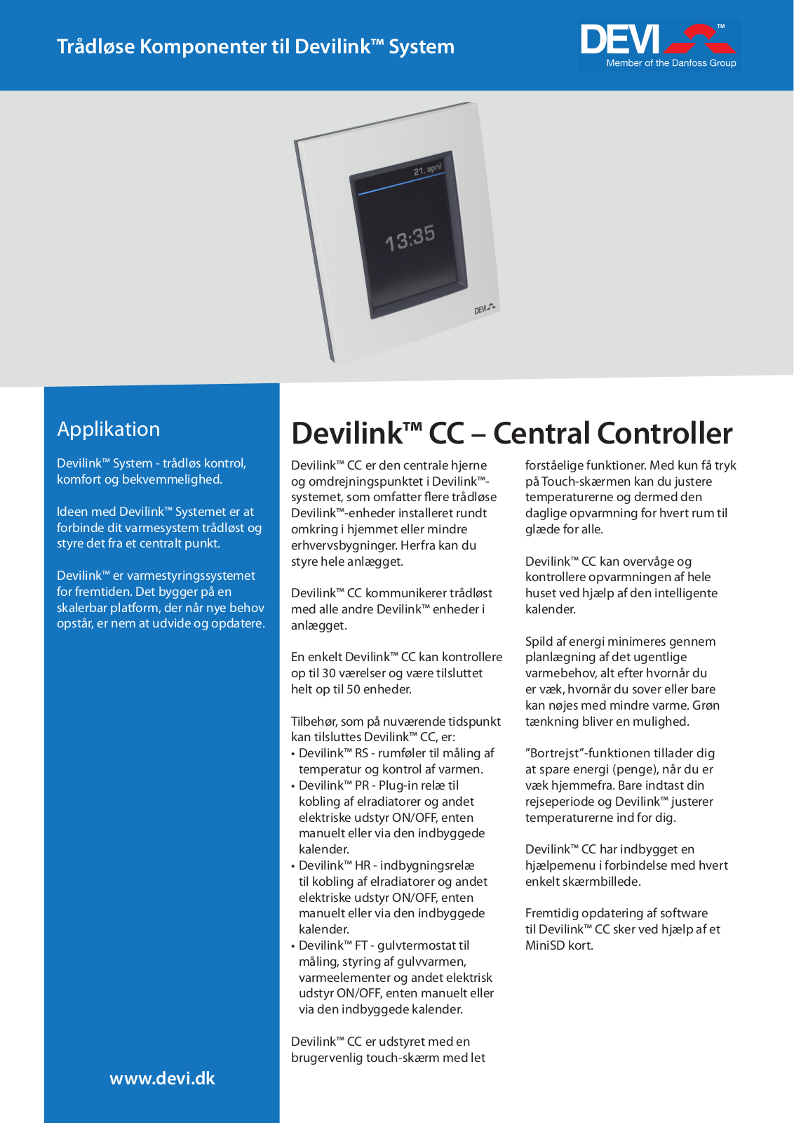 Danfoss Devilink CC Fact sheet