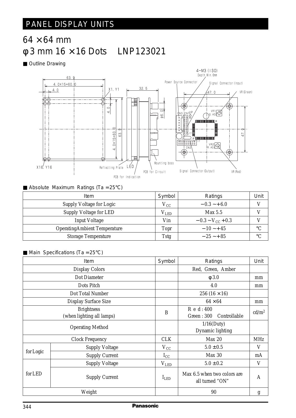 Datasheet LNP123021 Datasheet (Panasonic) - ManualMachine.com