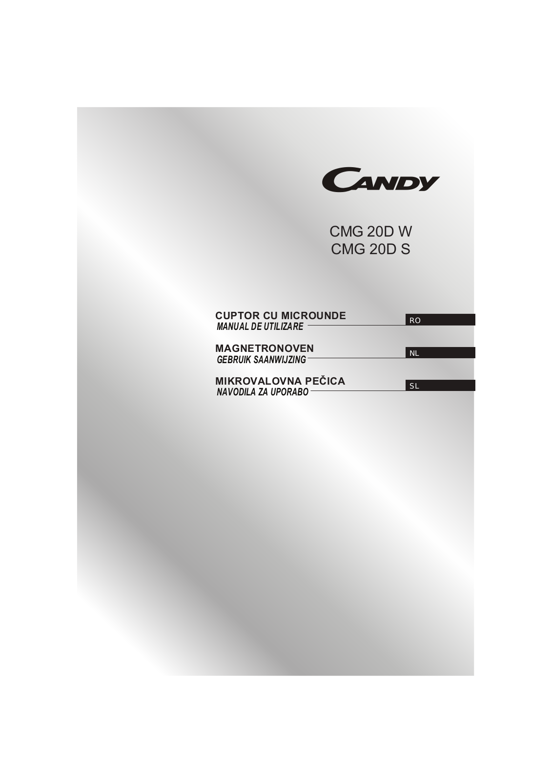 Candy CMG 20D S User Manual