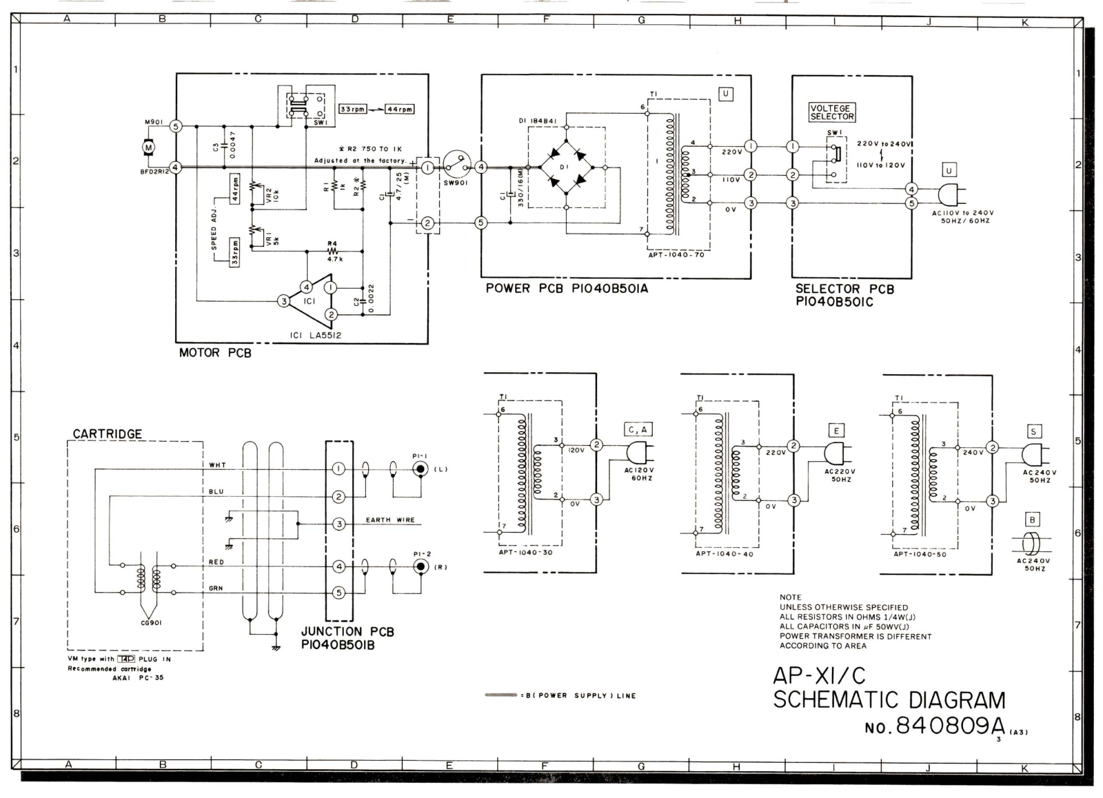 Akai APX1 Schematic