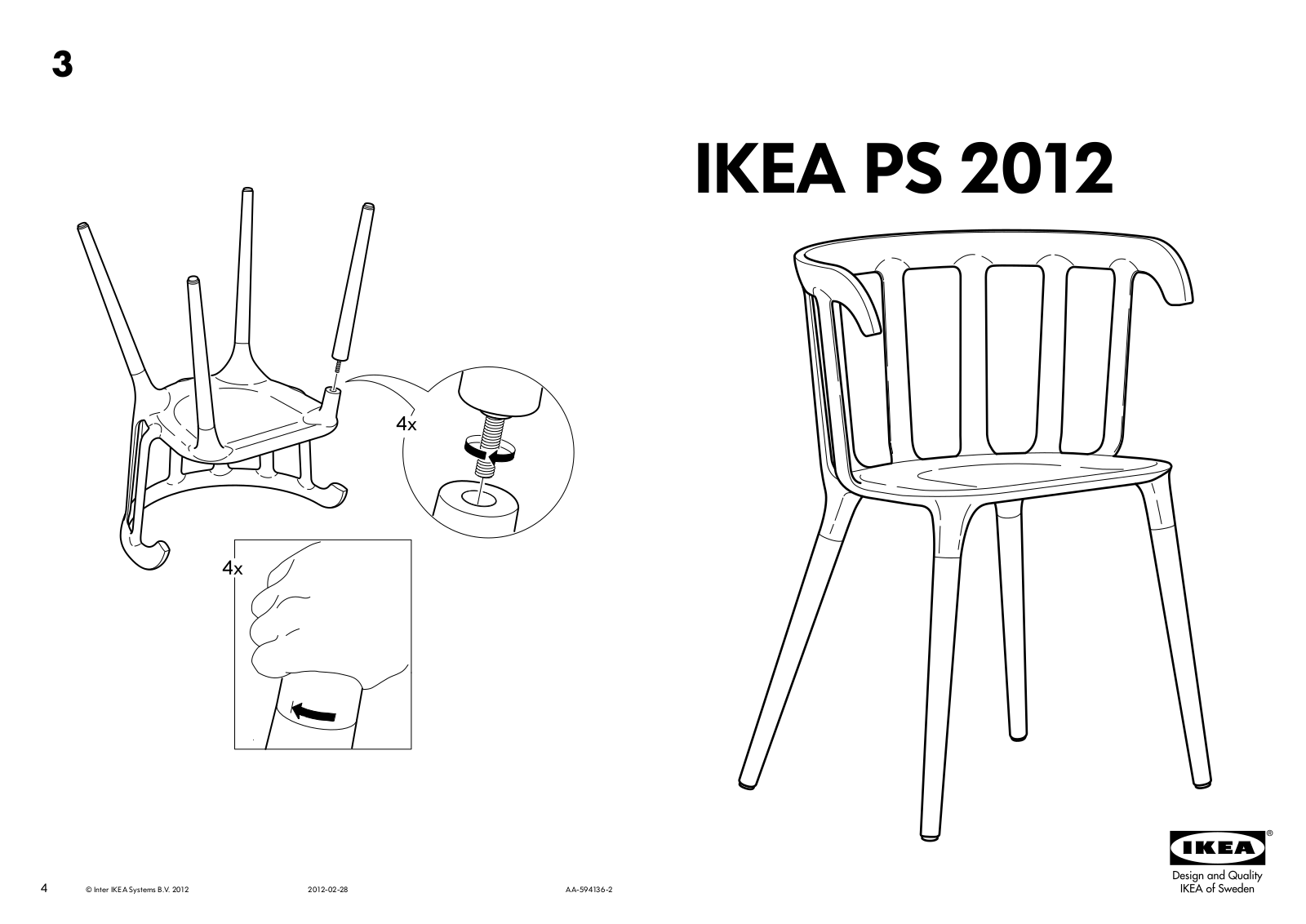 Ikea 70206804, S69932061, S99131790, S29932063 Assembly instructions