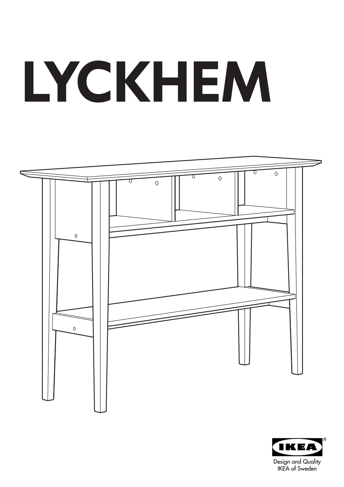 IKEA LYCKHEM OCCATIONAL TABLE Assembly Instruction