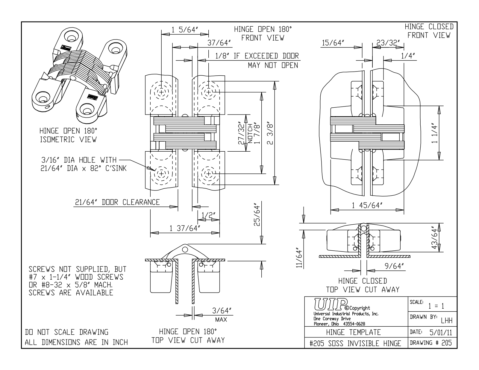 SOSS RVW1035 Dimensions - ManualMachine.com