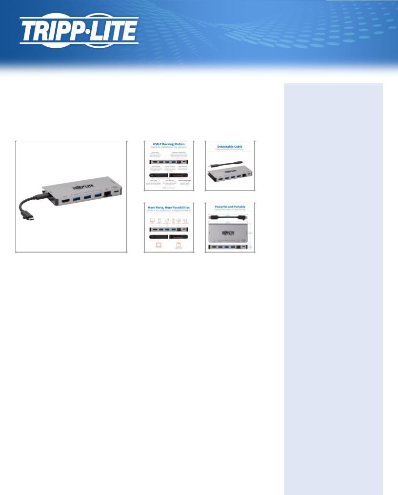 Tripp-Lite U442-DOCK5D-GY Data Sheet